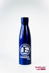 Blue stainless steel thermal bottle with ENAGIC INDEPENDENT DISTRIBUTOR logo.