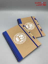 A5 notebook with spiral and pen with logo INDEPENDENT DISTRIBUTOR