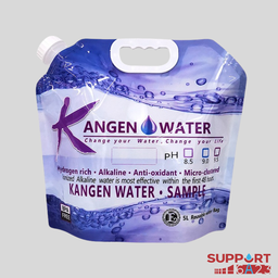 Pack of 5 personalized 5-liter KANGEN bags in LILAC color.