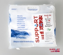 Pack de 5 Bolsas de 5 Litros personalizadas KANGEN color BLANCA