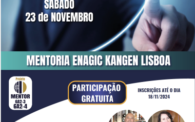 LISBOA_PORTUGAL – MENTORIA ENAGIC KANGEN – SÁBADO, 23 DE NOVEMBRO